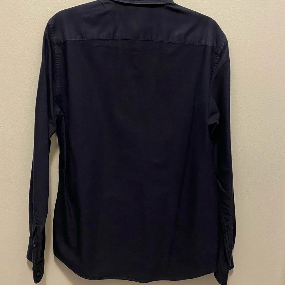 Men’s navy blue 1=UNI QLD slim fit size M button down shirt - Picture 7 of 13